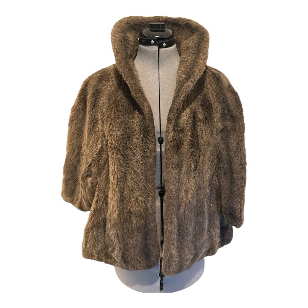 Regina Glenara by Glenoit Women's Vintage Fur Coat Beige Made in USA